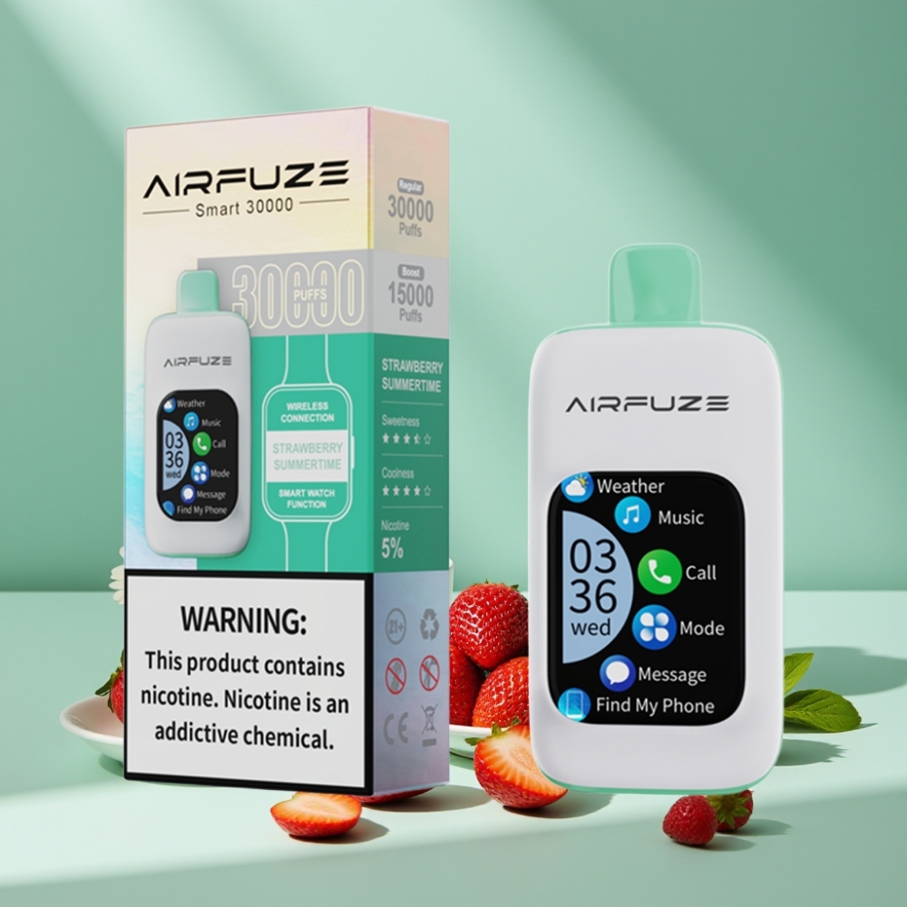 AirFuze Smart 30000 Puffs Disposable Pod Strawberry Summertime 5% 900mAh Type-C