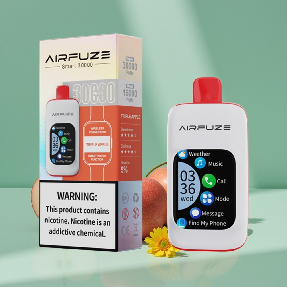 AirFuze Smart 30000 Puffs Disposable Pod Triple Apple 5% 900mAh Type-C