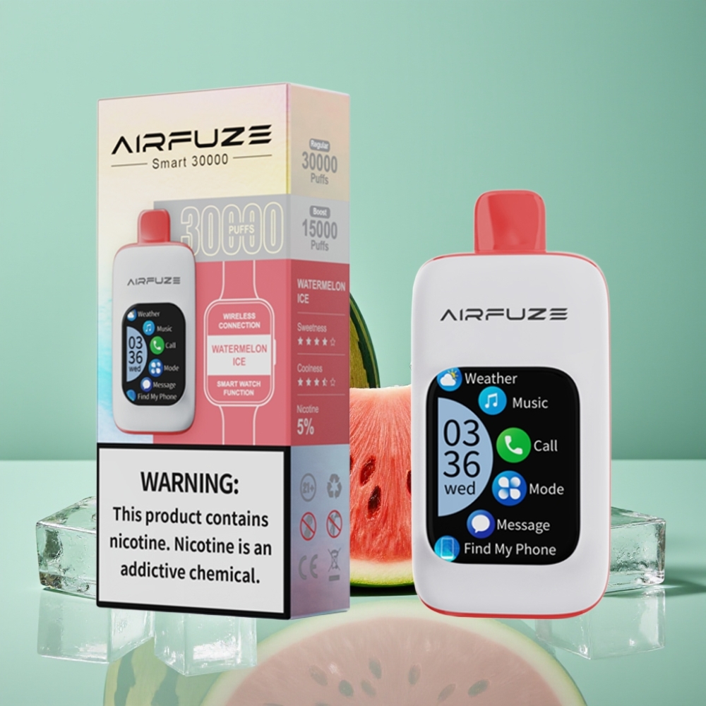 AirFuze Smart 30000 Puffs Disposable Pod Watermelon Ice 5% 900mAh Type-C